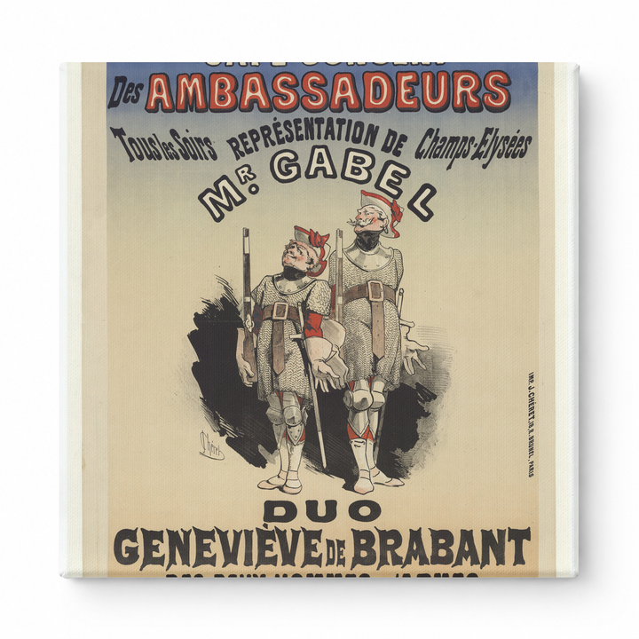 Geneviève de Brabant Café Concert 1890s - Belle Époque Vintage Poster Wall Art