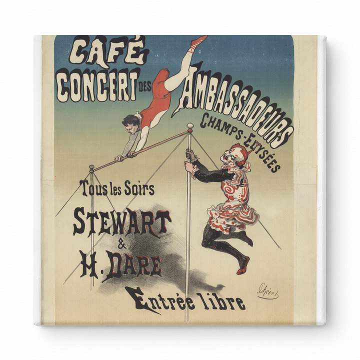 Café Concert des Ambassadeurs 1890s - Belle Époque Vintage Poster Wall Art