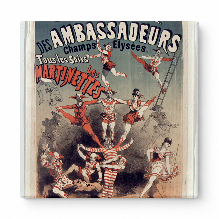 Café-Concert des Ambassadeurs Les Martinettes 1880s – Belle Époque Vintage Poster Wall Art