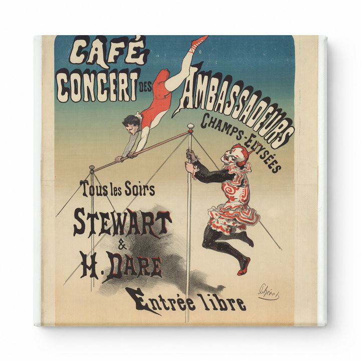 Café Concert des Ambassadeurs 1890s - Belle Époque Vintage Poster Wall Art