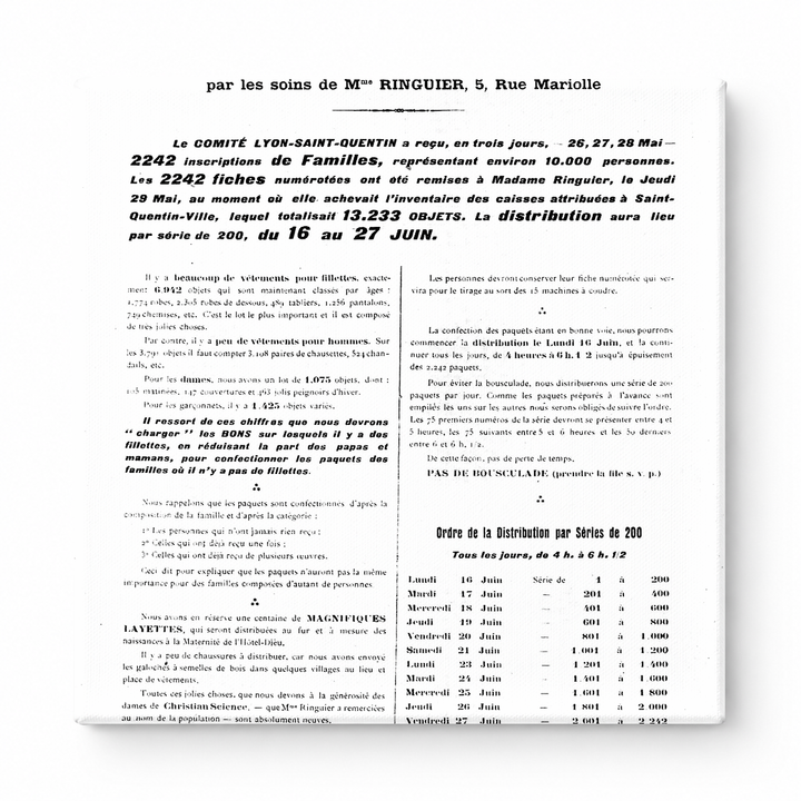 Distribution Gratuite de Christian Science 1900s - Vintage French Typographic Poster Wall Art