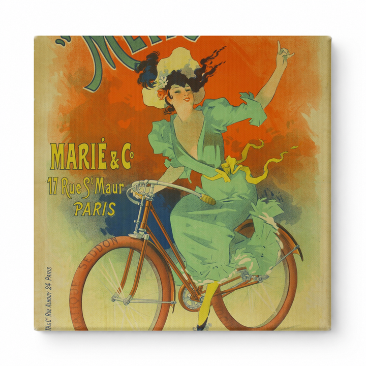 Cycles de la Metropole 1890s - Art Nouveau Vintage Bicycle Poster Wall Art