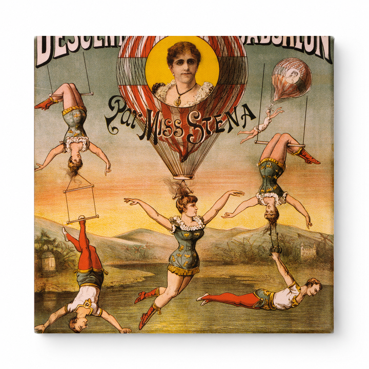 Descente d'Absalon par Miss Stena 1890s – Circus Vintage Poster Wall Art