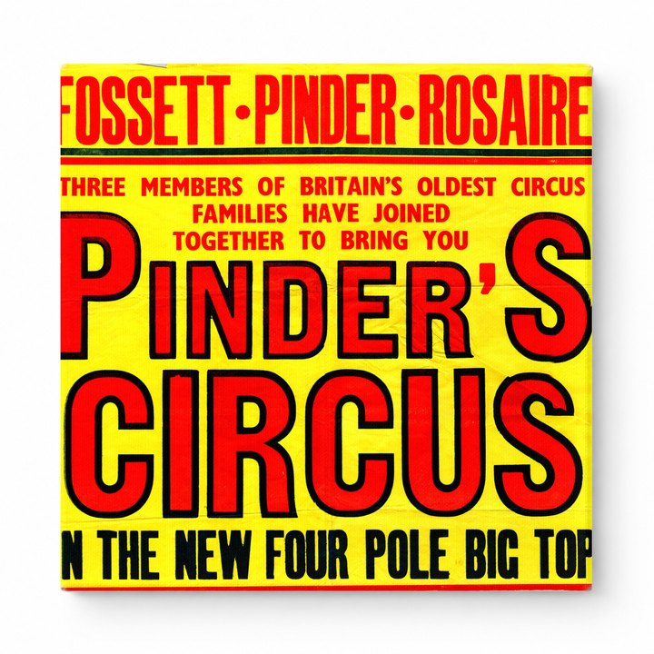 Pinder's Circus Big Top Vintage Advertising Poster Canvas Wall Art