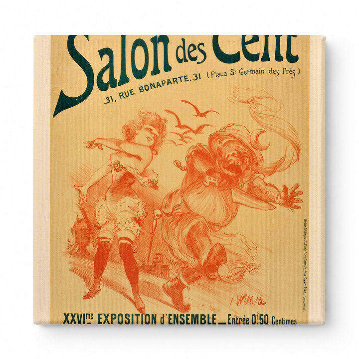 Salon des Cent 1897 - Belle Époque French Exhibition Vintage Poster Wall Art