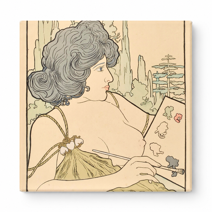 Art Nouveau Woman Painter 1899 - Belle Époque Vintage Poster Wall Art