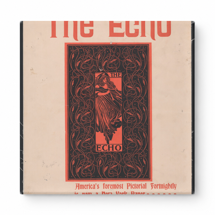 The Echo 1895 - Vintage American Art Nouveau Newspaper Poster Wall Art