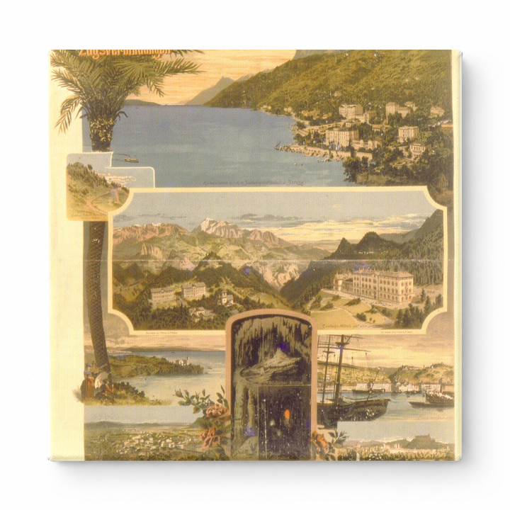 Wien-Triest Sudbahn 1890s Austrian Railway Vintage Travel Poster Wall Art