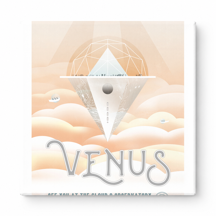 Venus Cloud 9 Observatory NASA Space Travel Vintage Poster Wall Art