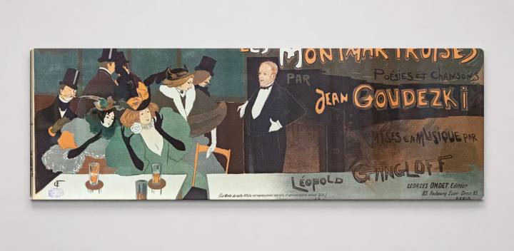 Les Montmartroises 1900s French Cabaret Vintage Poster Canvas Wall Art