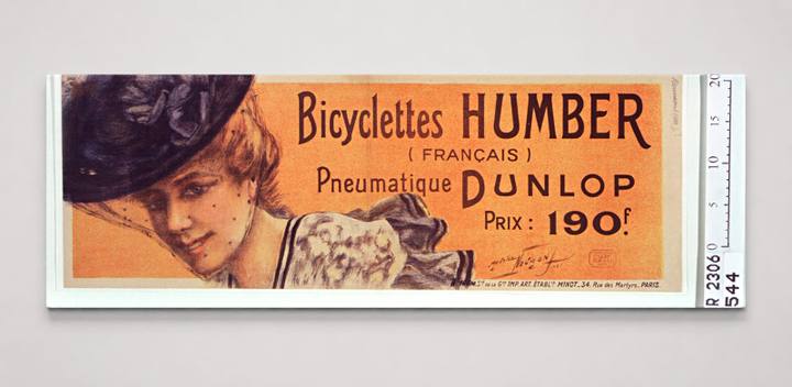 Bicyclettes Humber Dunlop 1890s - Belle Époque Vintage Poster Wall Art