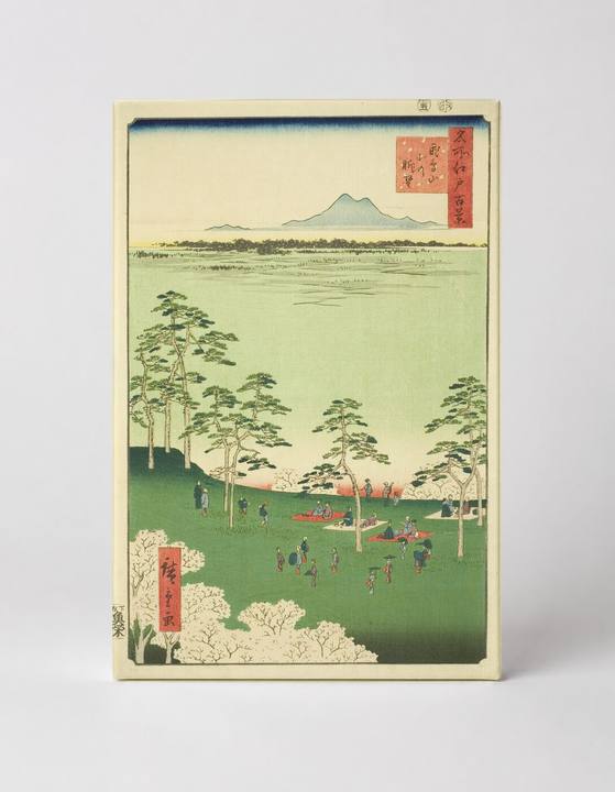 View from Massaki of Suijin Shrine, Uchigawa Inlet, and Sekiya (1857)
