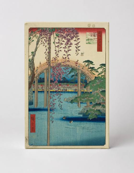 Inside Kameido Tenjin Shrine (1856)