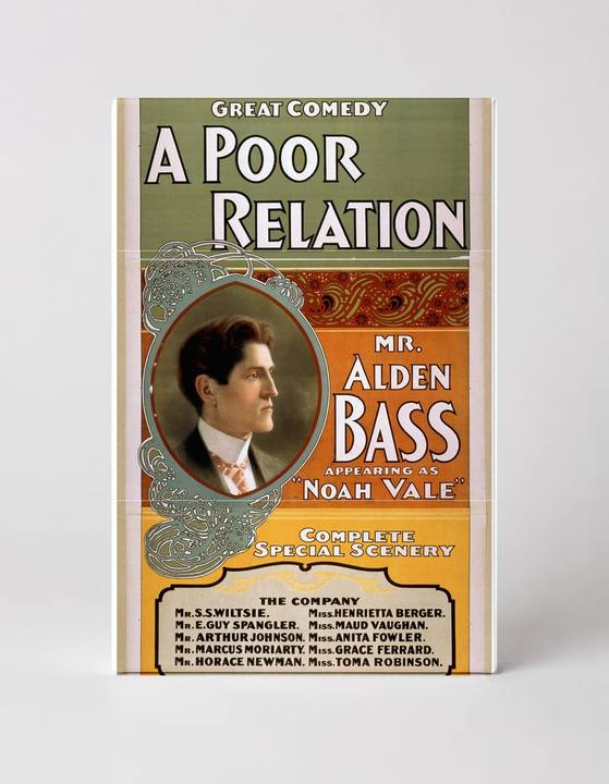 A Poor Relation 1890s Theatre Comedy Vintage Poster Canvas Wall Art