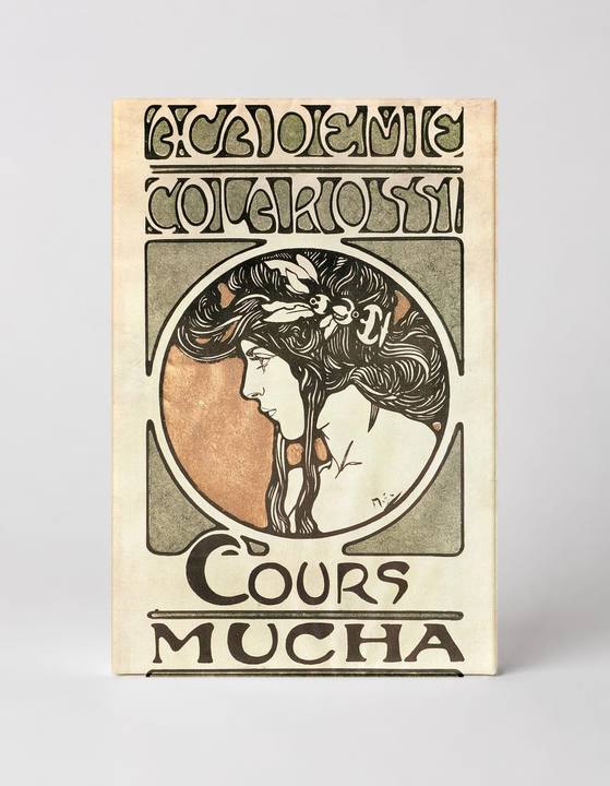 Academie Colarossi Cours Mucha 1897 - Art Nouveau Vintage Poster Wall Art