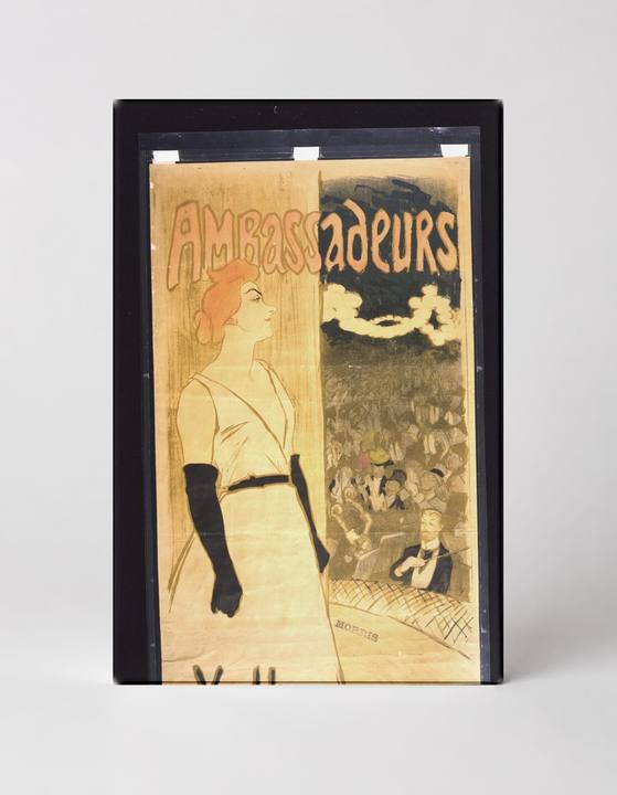 Ambassadeurs 1890s Belle Époque Cabaret Vintage Poster Canvas Wall Art