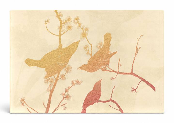 Three Birds on Flowering Branches