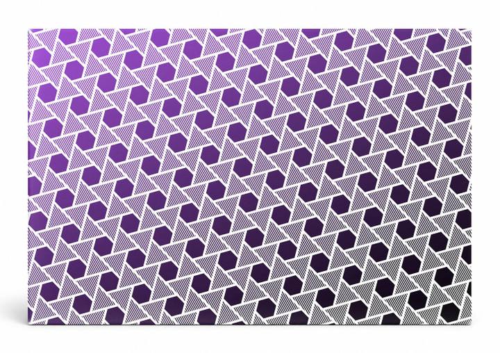 Purple Hexagon Geometric Pattern