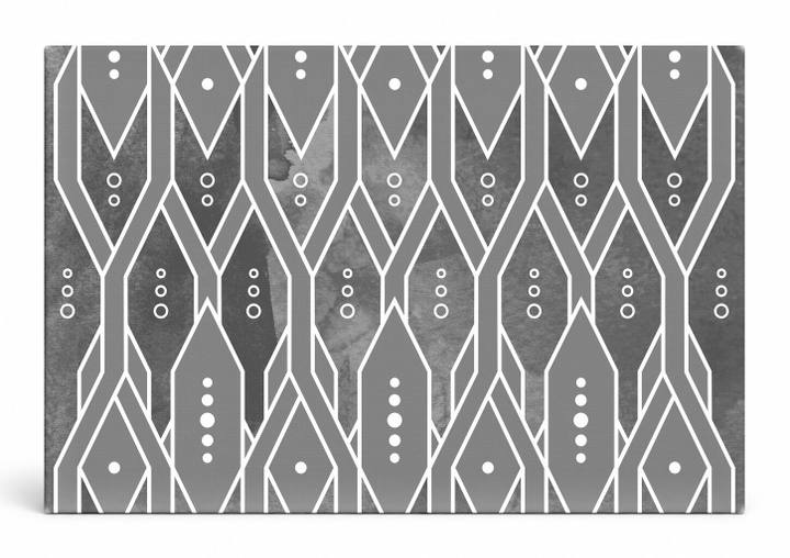 Gray Geometric Diamond Pattern