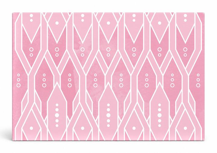 Pink Geometric Diamond Pattern