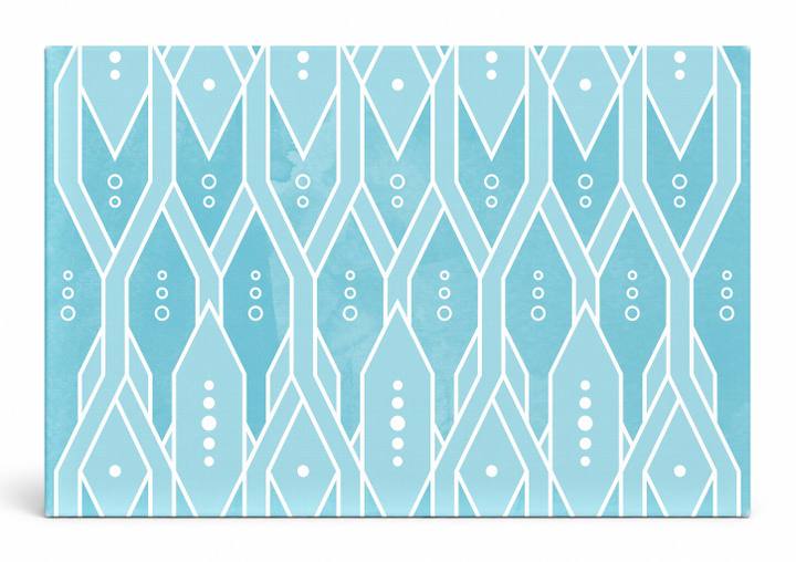 Blue Geometric Diamond Pattern