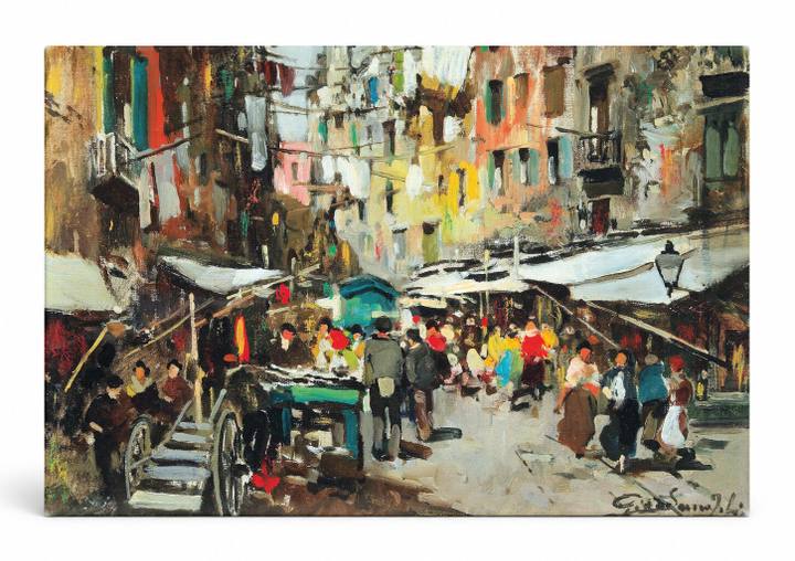 Bustling Italian Market Street