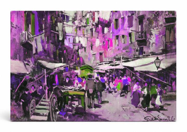 Bustling Market Street Scene