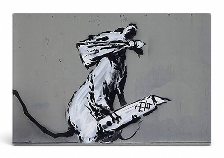 Rat with Box Cutter — Street Art Print