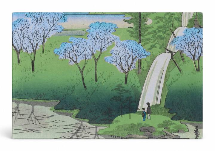 Waterfall and Cherry Blossoms