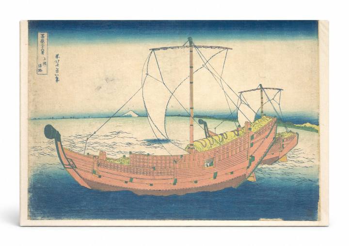 At Sea off Kazusa (Kazusa no kairo), from Thirty-six Views of Mount Fuji (c. 1830–1832)