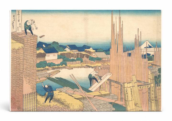 Tatekawa in Honjō, from Thirty-six Views of Mount Fuji (c. 1830–1832)