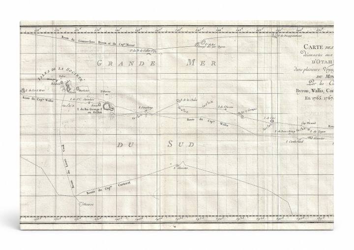 Carte des Isles Découvertes — Otahaïti (1769)