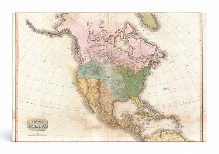 1818 Pinkerton Map of North America