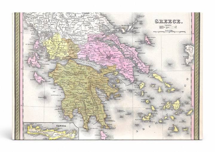 1850 Mitchell Map of Greece