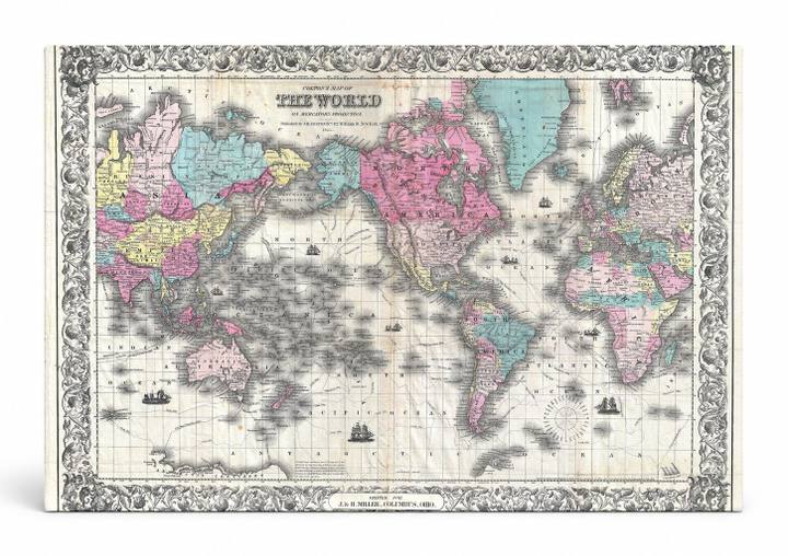 Colton's Map of the World on Mercator's Projection (1852)
