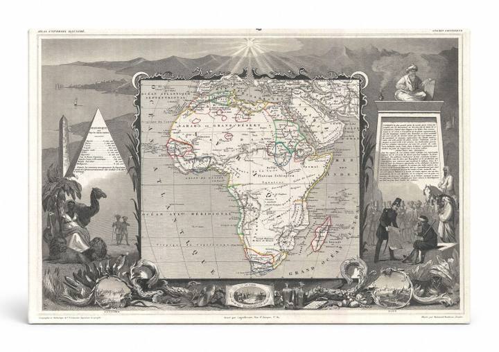 1852 Levasseur Map of Africa