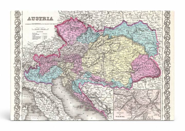 Colton's Map of Austria (1855)