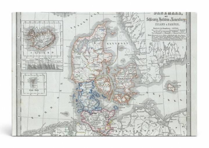 Dänemark mit Schleswig, Holstein & Lauenburg, Island & Färöer (1862)