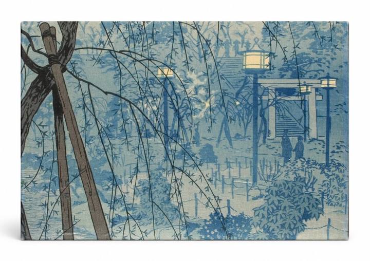 Kasumu Yube, Shinobazu Ikehata (Hazy Evening, Shinobazu Pond Bank)