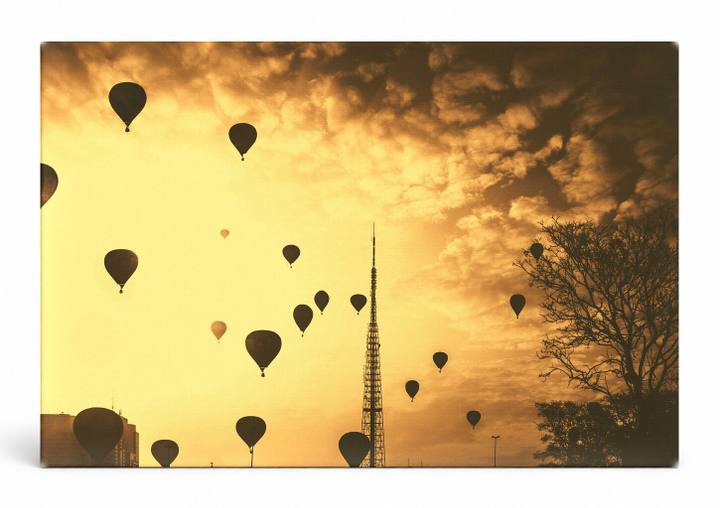 Hot Air Balloons at Golden Dusk