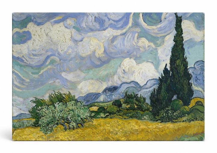 Wheat Field with Cypresses (1889)
