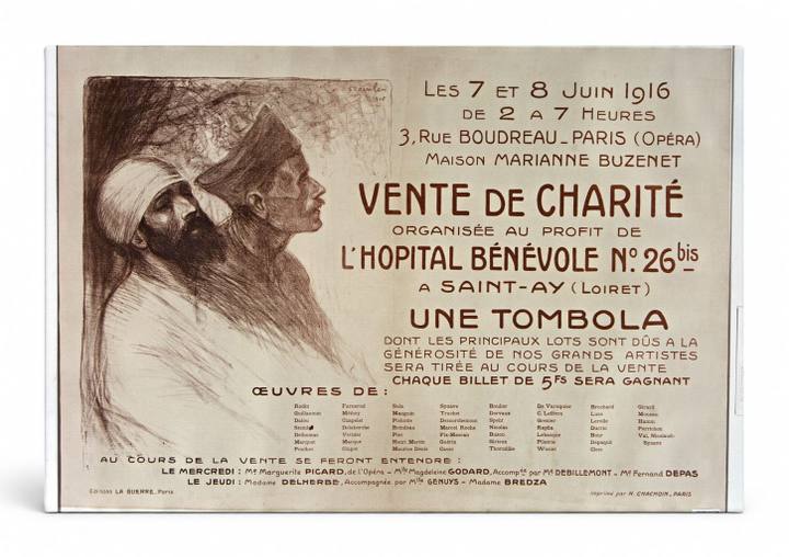 Vente de Charité 1916 WWI French Charity Sale Vintage Poster Wall Art