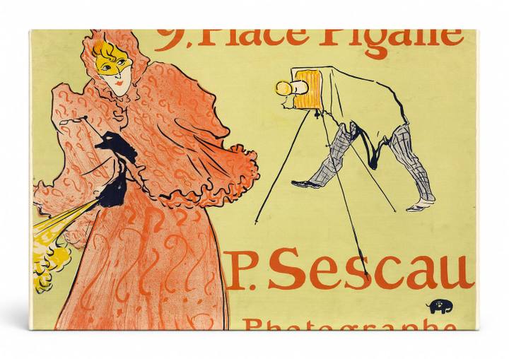 9 Place Pigalle P. Sescau Photographe 1894 - Belle Époque Vintage Poster Wall Art