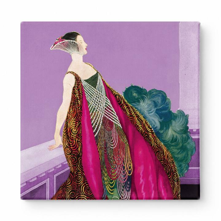 Elegant Figure in Ornate Gown