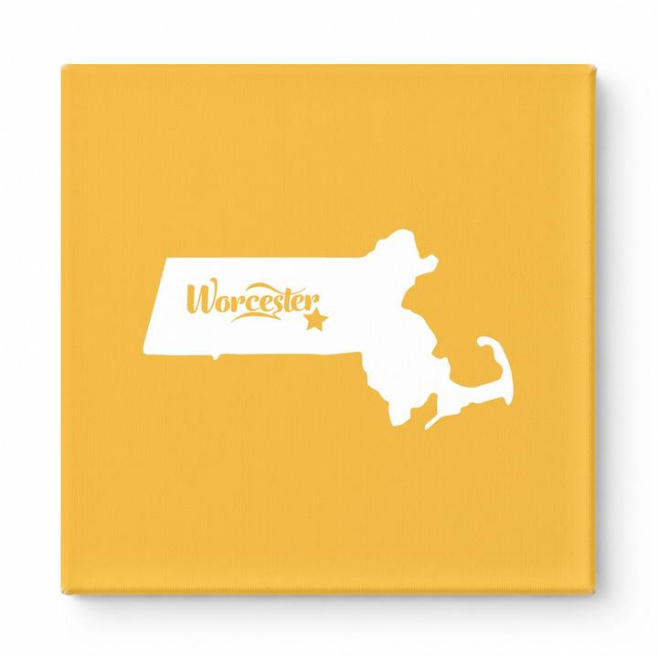 Home Sweet Worcester — Massachusetts State Silhouette