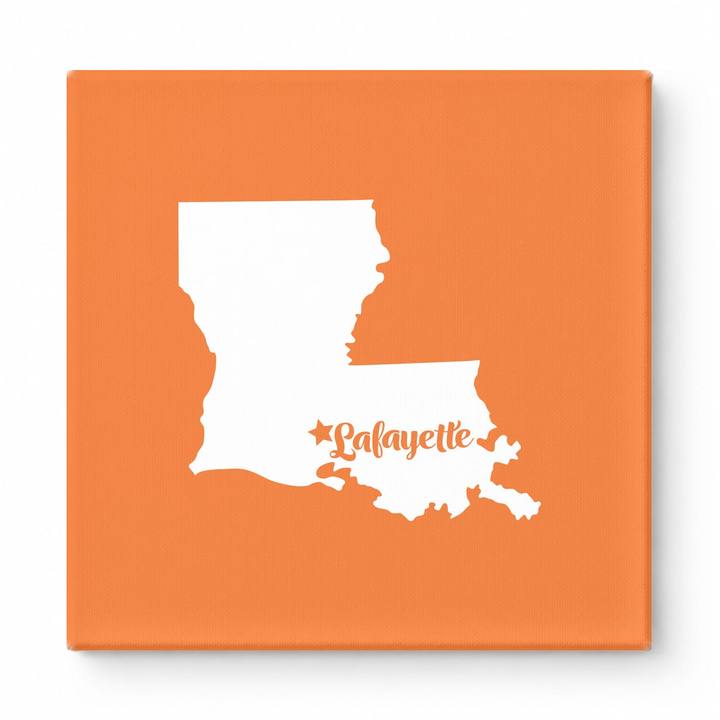Home Sweet Lafayette — Louisiana State Silhouette