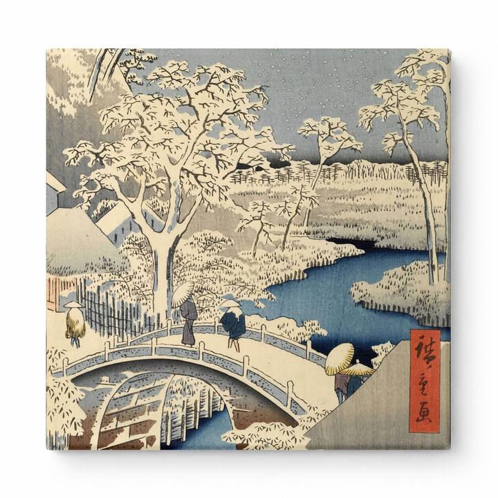 Drum Bridge and Yuhi Hill at Meguro (1857)
