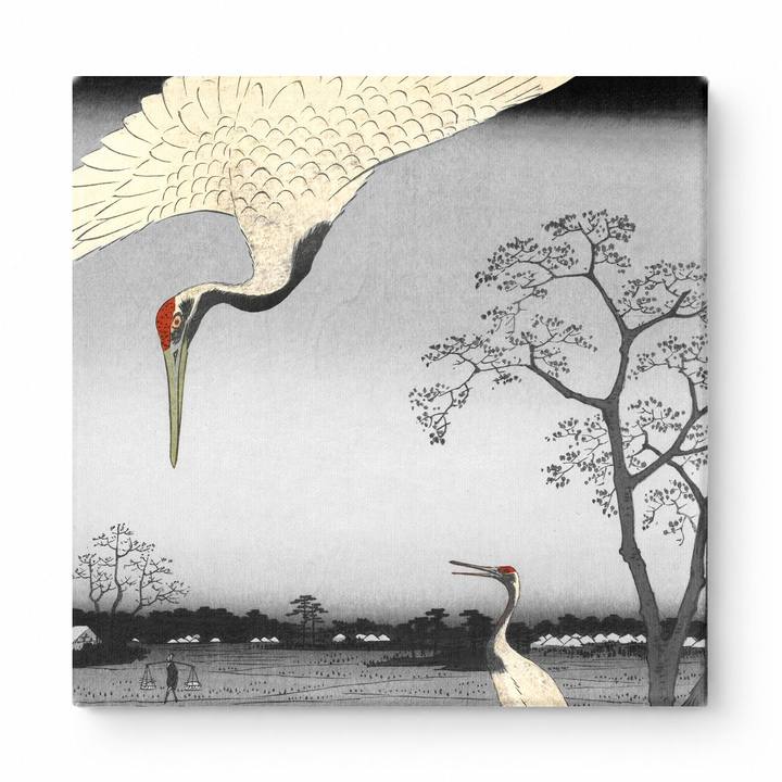 Minamisenjū: Cranes at Mikawashima (1857)