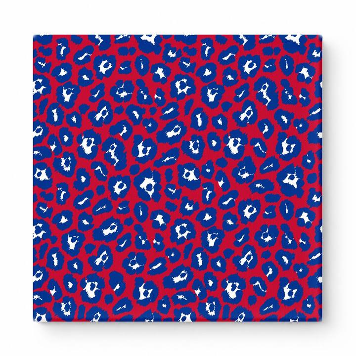 Red & Navy Leopard — National Football Teams