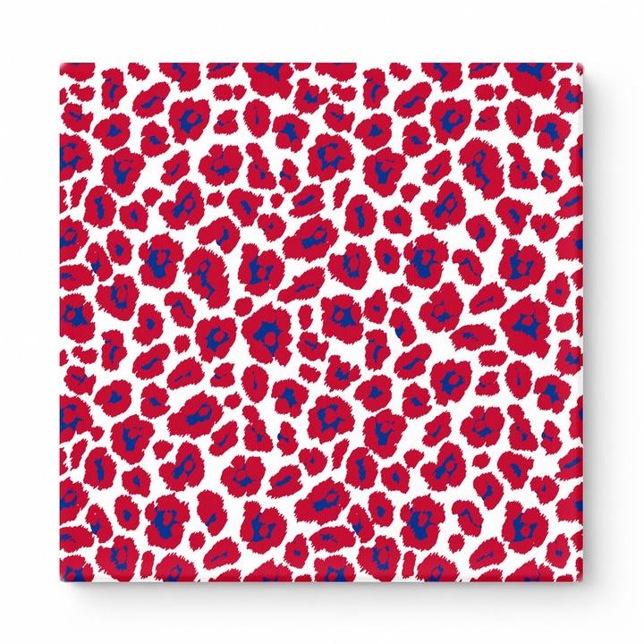 Red & Royal Blue Leopard — National Football Teams